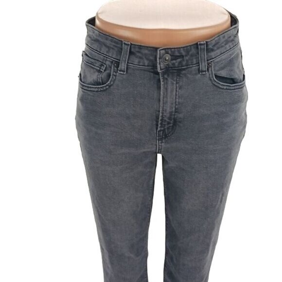 American Eagle Jeans Gray Denim Stretch Mom Jean Womens Size 2 - Picture 2 of 9